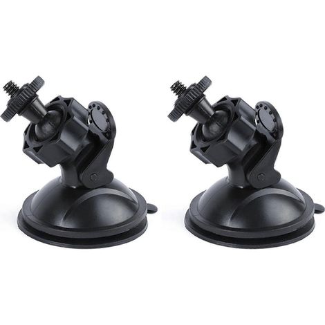 2 supports à ventouse pour pare-brise de voiture, compatibles avec les caméras d'action et les clés de voiture. (1/5)