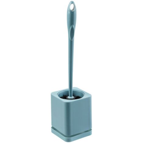 Ensemble de brosses de toilette, poinçonnage gratuit, brosse de nettoyage murale, brosse de toilette domestique avec base（bleu foncé） (1/5)