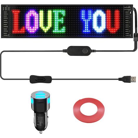 Panneau LED programmable pour voiture affichage animé avec défilement de messages contrôle par application 92 x 372 cm (1/5)