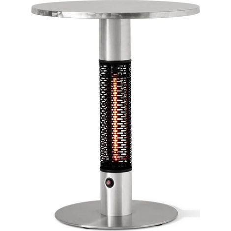 FAVEX – Table chauffante extérieure électrique – 1 500 W – Chauffage intégré – Surface de chauffe 2 à 4 m² – IP55 – Inox brossé – Sécurité coupe‑circuit
