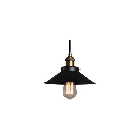 Plafonnier industriel en métal brillant, compatible ampoule E27, style loft pour salon, cuisine, couloir – Montage simple–