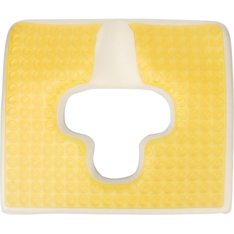 Coussin triangulaire jaune anti-escarres en forme de pente T pour personnes âgées, protection de lit de soins, design incliné (1/5)