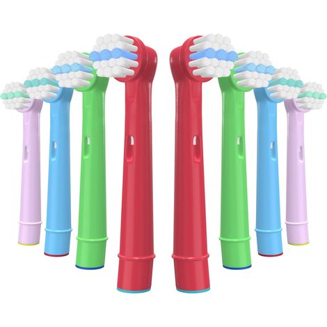 8 pièces tête de brosse à dents pour enfants pour Oral B, têtes de brosse de remplacement pour Braun Kids brosse à dents électrique (1/5)