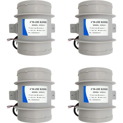 4X Ventilateurs de 4 Pouces pour Cale de Bateau, Ventilateur de Refroidissement, Ventilation de Cabine Marine 12 V, Camping-Car et Accessoires Marins (1/5)