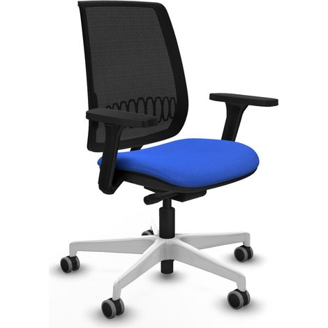 Chaise de bureau piqueras y crespo Alares noir base blanche (1/2)