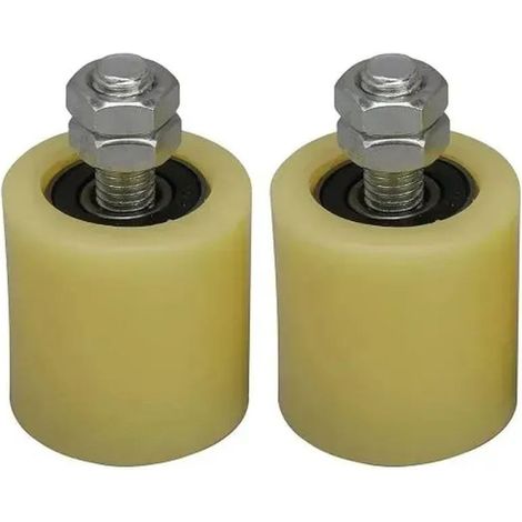 Rouleau Plat En Acier Avec Revêtement Nylon - Diamètre 30mm Largeur 40mm - Pour Convoyeur De Charges Légères - Lot De 2 Pièces (1/5)