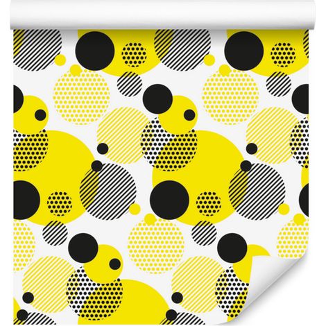 Papier peint géométrique à pois pour salon et chambre 50x1000 cm (1/5)