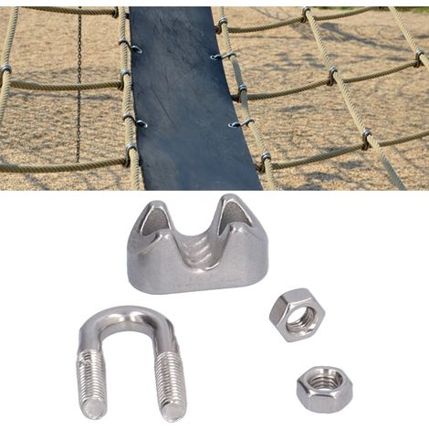 20 Pièces de Colliers de Câble en Acier Inoxydable, Fixations pour Câble de Gréement, Serre-Câble M3 (3mm)