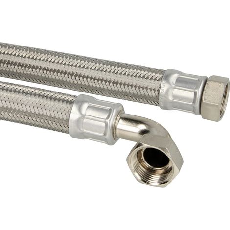 Flexible de raccord 2000 mm écrou à chapeau 1'' x écrou à chapeau 1'' coude 90°