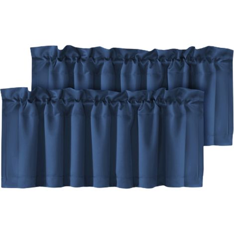 Valance De Fenêtre - 137 x 45 Cm - Microfibre Haute Densité - Semi-Occultant - Pour Cuisine Salle De Bain Chambre - 1 Pièce (1/5)