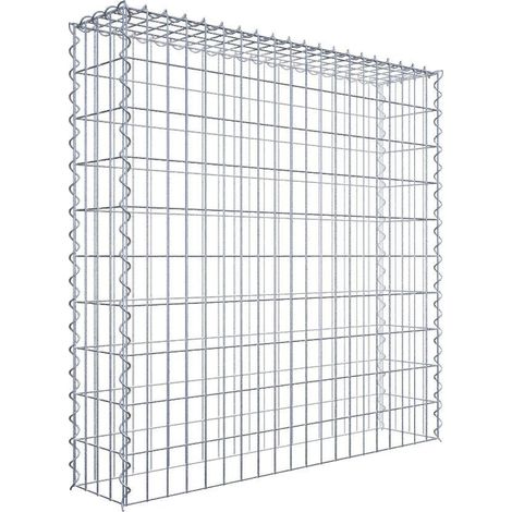 Gabiondeco - Gabion - Element de prolongation en hauteur 100 cm x 100 cm x 20 cm (L x H x P). maille 5 x 10 cm. Spirale. Attention : il manque une grille - Made in Ge... (1/5)