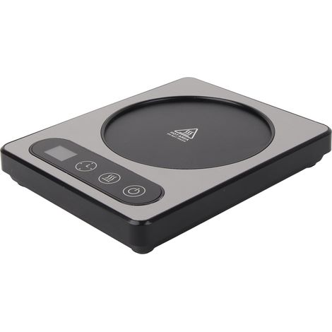 Chauffe-tasse intelligent 36 W, commandes tactiles, minuterie 12 h, idéal pour le café, le thé au lait et le chocolat chaud. Argenté, prise US 110 V. (1/5)