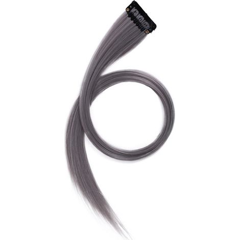 Mèches de cheveux colorées 21,7 pouces, extensions à clips avec mèches lumineuses, gris clair, pour cosplay et soirée (1/3)