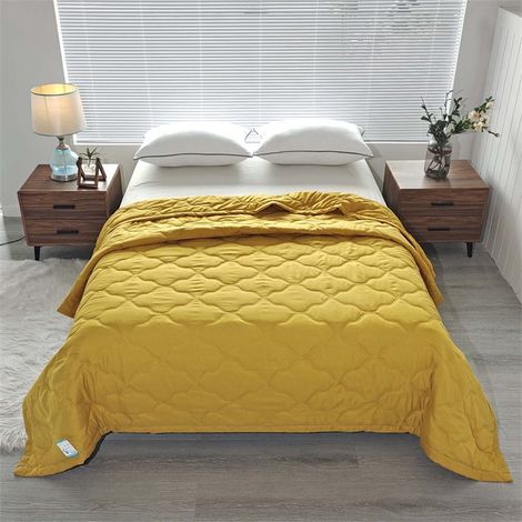 Couette Été - 100 x 150 cm - 98 % Coton 2 % Élasthanne - Fraîcheur Respirante - Usage Toutes Saisons - Lavable en Machine - 1 Pièce (1/5)