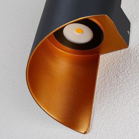 Applique murale d'intérieur moderne en spirale 10W à LED blanc chaud 3000K pour bar, chambre, cuisine (noir) MNS (1/4)