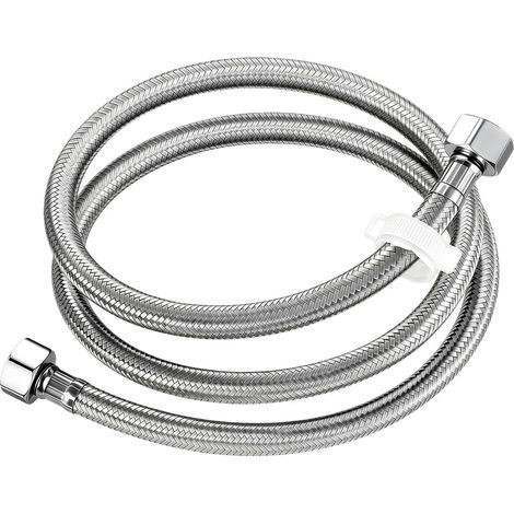 120 cm Kitchen Tap Pipe, G1/2"xG1/2" Stainless Steel Braided Hose (1/5)