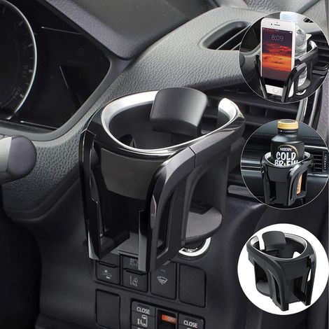 BRAVIX Porte-gobelet de voiture pour ventilation I Porte-gobelet Support de téléphone portable Convient avec 7,8 cm de diamètre Porte-bouteille Porte-canette Support de boisson Support pour tous les