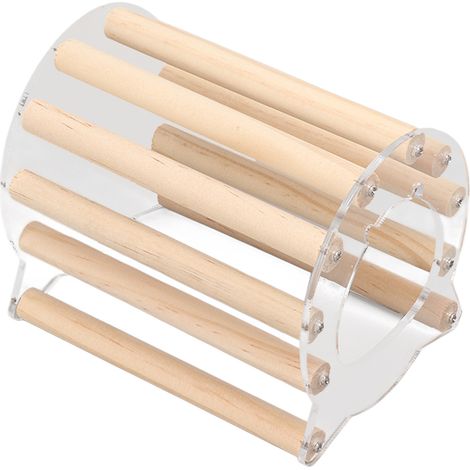 Maison en bois minimaliste pour hamster en forme de pieuvre, nid d'ours en soie dorée, petit modèle (1/5)