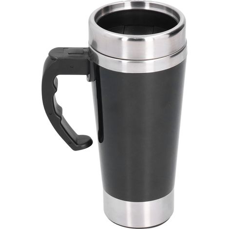 Automatischer Selbstumrührbecher aus Edelstahl, schwarz, großes Fassungsvermögen, Kaffeemischbecher (1/5)