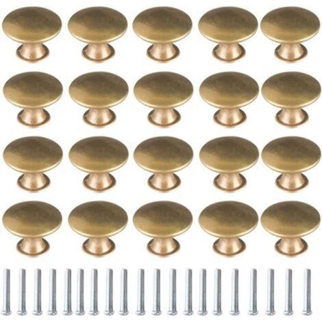 20 pezzi di pomelli per porte in ottone vintage, maniglie in ottone, pomelli per mobili, pomelli per porte di cassetti, maniglie per mobili vintage per cassetti, armadi, credenze da cucina