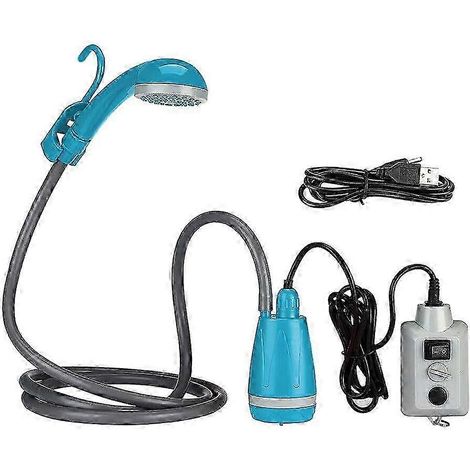Pompe de douche portable rechargeable pour l'extérieur, idéale pour la randonnée, les voyages, la plage et les pique-niques. (1/5)