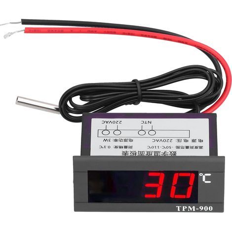 ZFX-900 Digitaler Temperaturregler mit LED-Anzeige und Sensor für Kühlschränke, 220 V (1/5)