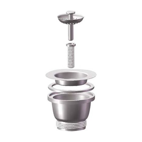 PILETTA MINIBASKET LAVELLO INOX - PP/INOX 11/2F + TAPPO GRIGLIA BASKET- 2 pezzi
