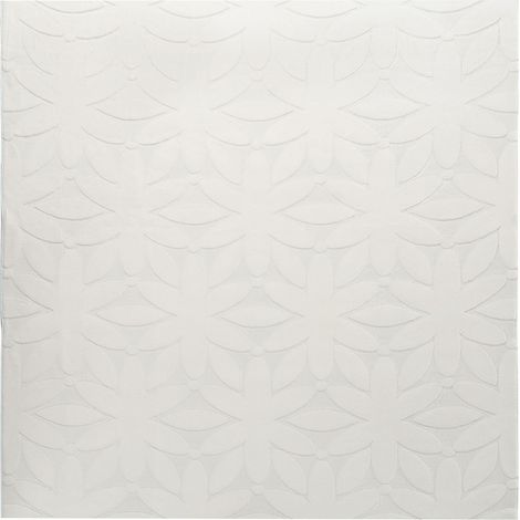 Tappeto Quadrato Bianco Sporco in Jacquard 160 x 160 cm Hood (1/5)