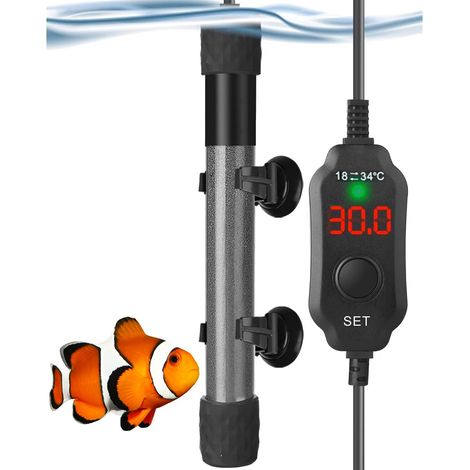 Chauffage d'aquarium submersible thermostat réglable pour bocal poissons rouges et tortues d'eau eau douce (1/5)