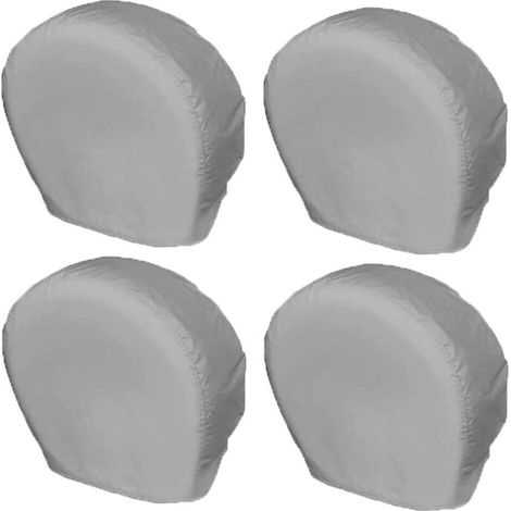 Set of 4 Tire Covers for Motorhome Wheels, 420D Waterproof Universal Fit for Trailers, Motorhomes, Trucks, SUVs. Fits tires from 56 to 65 cm in diameter.