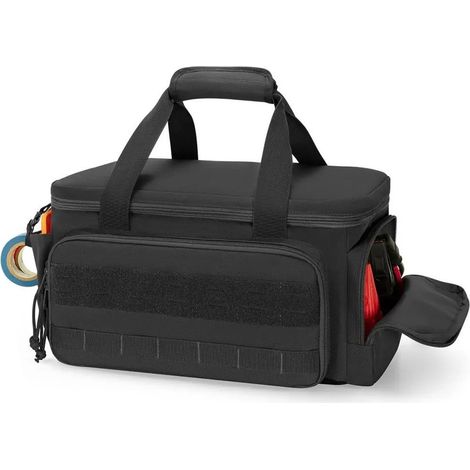 Sacoche à outils robuste de 35,5 cm (14 pouces), étui de rangement portable en polyuréthane et EVA avec pochette zippée pour accessoires d'outils électriques (1/5)