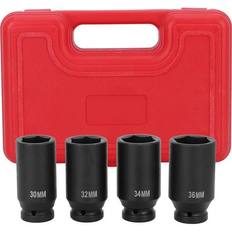 4 pieces 6 points 1/2 inches DR, front wheel and rear, nut axle, accessory of socket to Impact profond (1/5)
