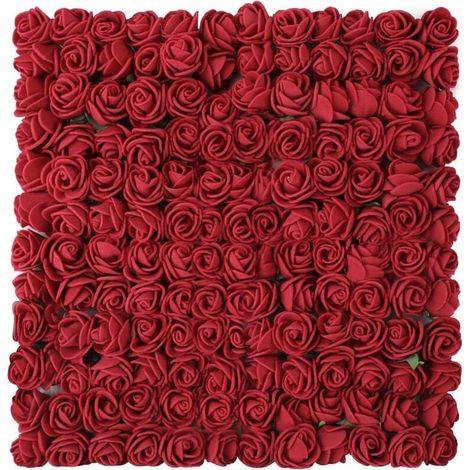 144 Stück dunkelrote künstliche Blumen, Mini-Schaumrosen, kleine künstliche Rosen für DIY-Dekorationen zu Valentinstag, Hochzeiten, Partys, Festivals und Halloween, 2,5 cm große künstliche Blumen (1/4)