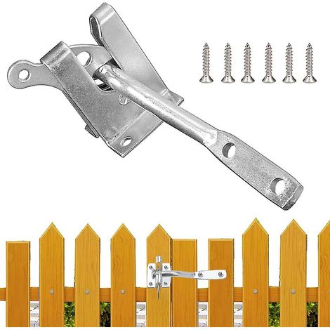 Verrou de porte automatique, loquet coulissant universel, accessoires de quincaillerie pour porte, loquet de porte pour usage extérieur avec vis (1/5)