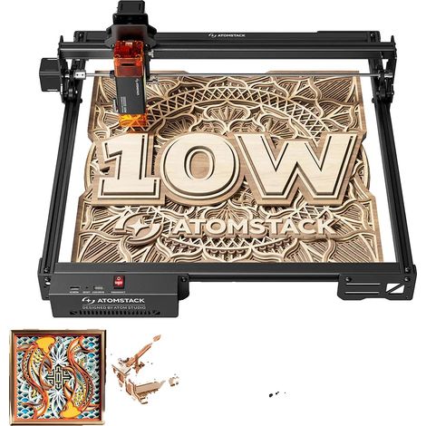 Graveur Laser, Gravure Haute Vitesse, Fabrication de Précision, ATOMSTACK A10 Pro V2 (1/2)