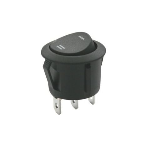 Interrupteur unipolaire 6a/250v On-On-Off Couleur Noir 11.478.c (1/2)