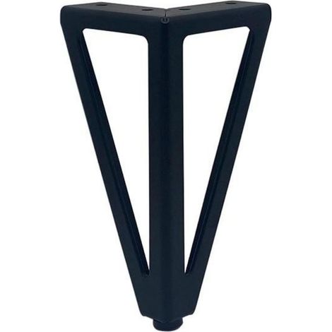 Lot de 4 Pieds de Meuble Noir Mat en Métal pour Tables Buffets et Meubles de Salon et Bureau (1/5)