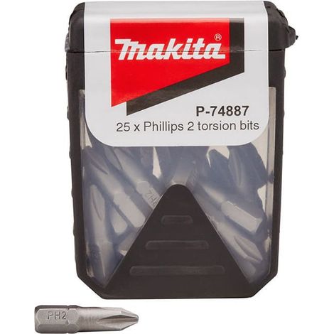 Bit-Set Phillips 2 Torsion Bits (25 Stück) - MAKITA P-74887