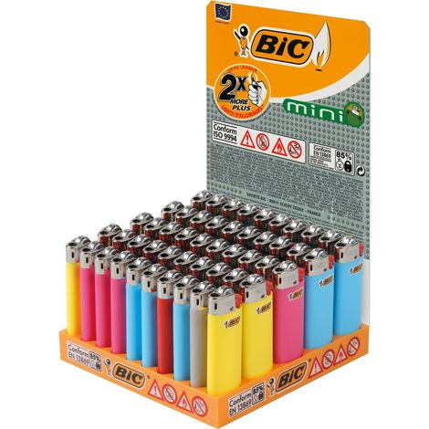 Accendini Bic Classic Mini J25. Display da 50 pezzi colori assortiti (1/3)