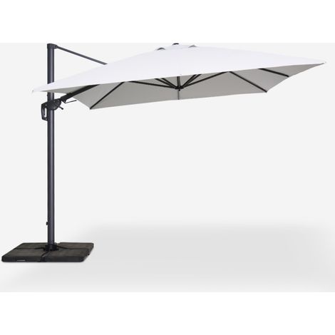 Ombrellone da giardino decentrato 3x4m girevole regolabile Jungle Dark