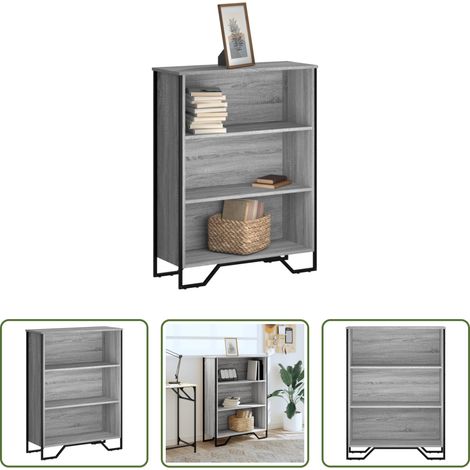 Rangement livres - Bibliothèque sonoma gris 80x31x106 cm bois d'ingénierie (1/5)