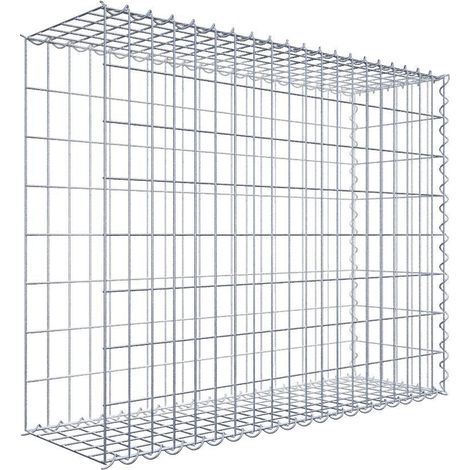 Gabiondeco - Gabion - Element de prolongation en longueur 100 cm x 80 cm x 30 cm (L x H x P). maille 5 x 10 cm. Spirale. Avert.: il manque une grille - Made in Germany (1/5)