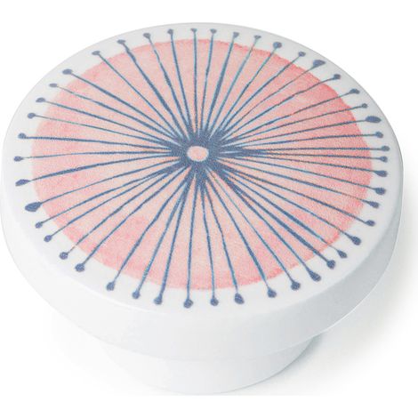 Bouton de meuble  Style décoratif  Fabriqué en hêtre  Finition rose  Mesures 383822mm  Système de fixation vissé  Comprend des vis M4  2 unités - talla (1/2)