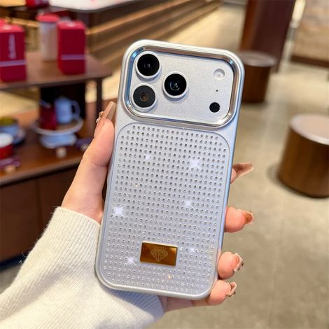 Coque de téléphone à strass pailletés pour iPhone 16 (argent), compatible avec iPhone, protection antichoc.