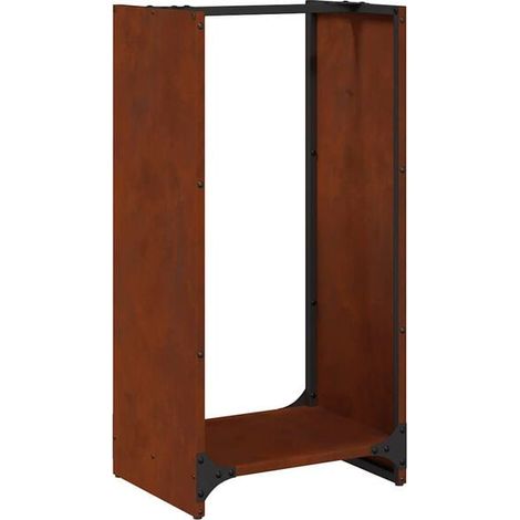 Étagère en bois de 40 x 30 x 80 cm, en acier Corten. (1/5)