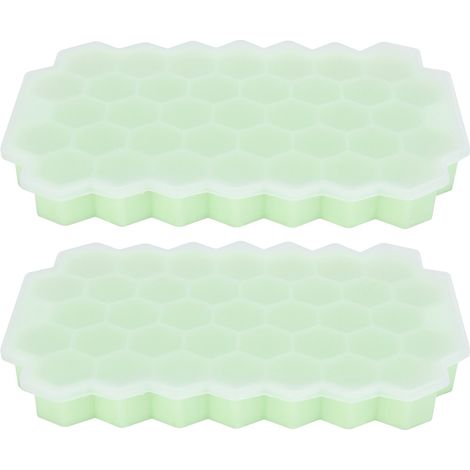 Moule à glaçons flexible en silicone 37 alvéoles avec couvercle pour cuisine DIY (1/5)