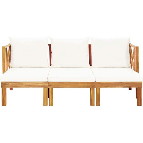 Maison Exclusive - 3-Sitzer-Gartenbank mit Kissen 179 cm Massivho (1/5)