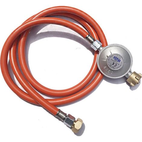 Détendeur de gaz butane/propane 700 mbar – Tuyau de 1,50 m – Débit 3,0 kg/h – Filetage G1/4'' LH