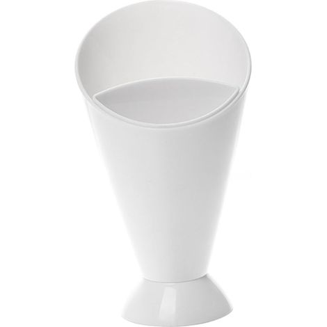 Tasse à salade, tasse à frites, cornet de frites, tasse à trempette, support de flamme française, tasse à collation, blanc (1/5)