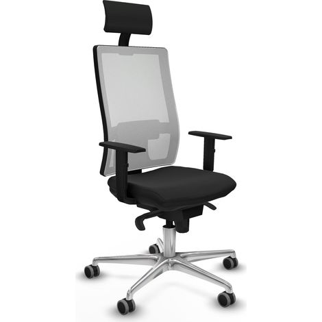 Chaise ergonomique piqueras y crespo Horna blanc simili cuir